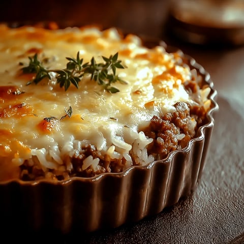 A dish with rice and meat in a pan.