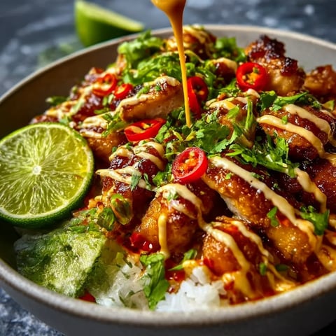 A bowl of food with a spoon in it.