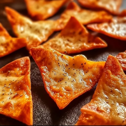 A pile of cheese and seasoned tortilla chips.