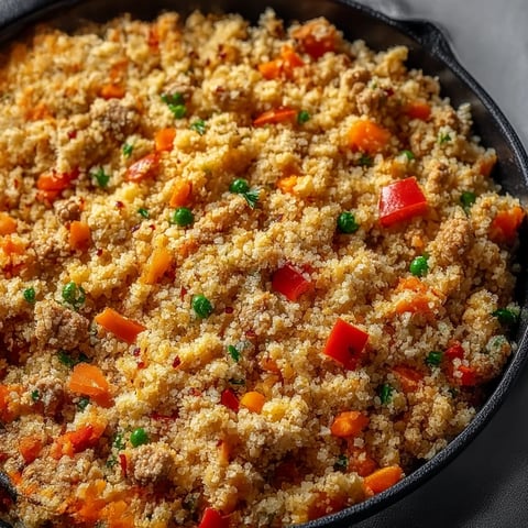 A bowl of rice with vegetables.
