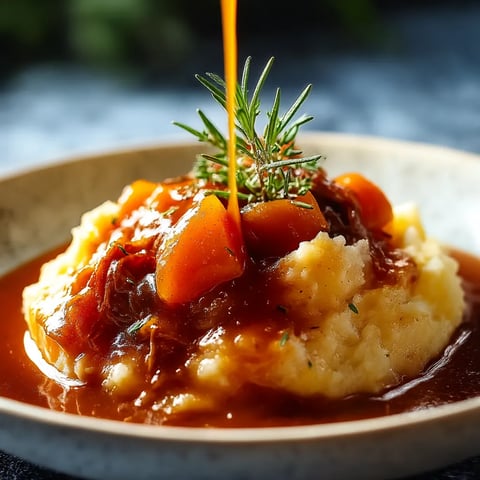 A bowl of food with a spoon in it.