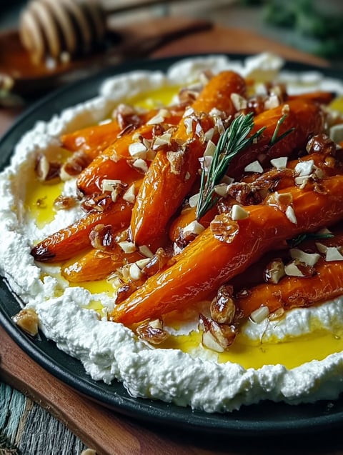 A plate of food with a recipe on it.