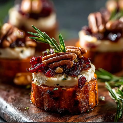 A recipe for a dessert with a slice of carrot and a nut on top.