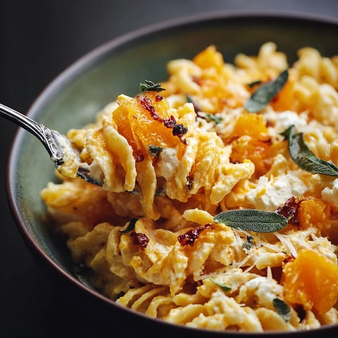 A bowl of pasta with cheese and orange slices.