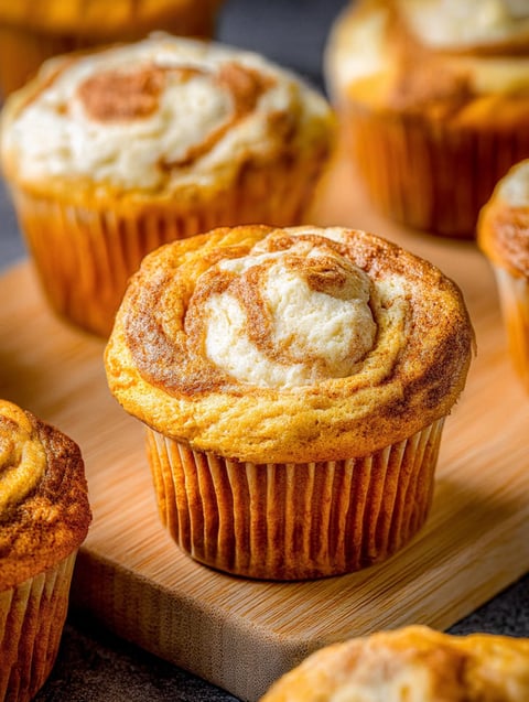 A cupcake with a swirl of frosting.