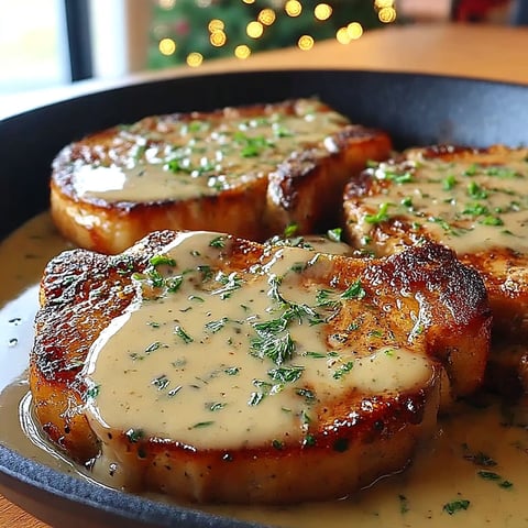 A pan of meat covered in gravy.