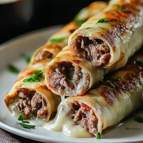 A plate of food with meat and cheese.