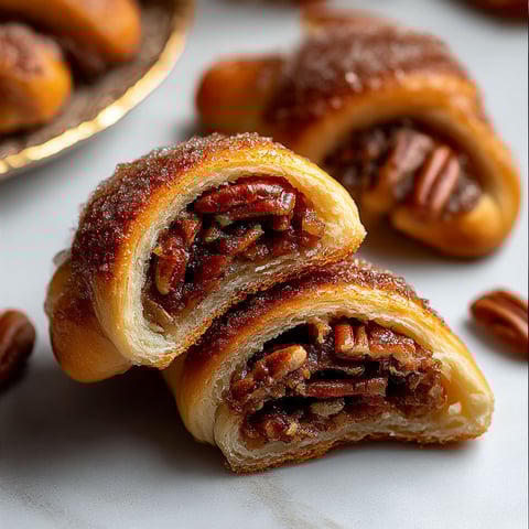 A pastry with a filling of nuts and cinnamon.