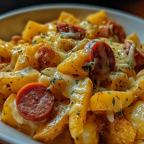 A bowl of pasta with meat and cheese.