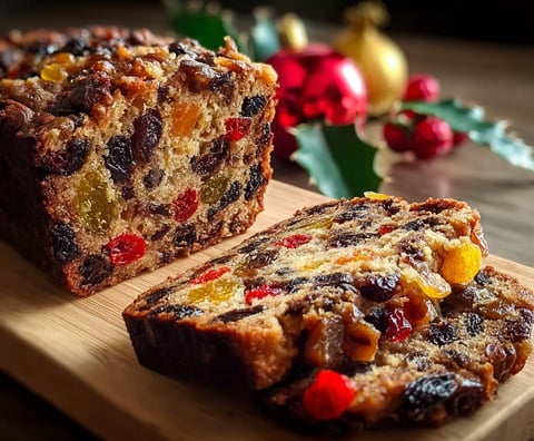 A loaf of bread with fruit in it.