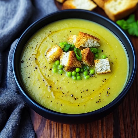 A bowl of soup with a spoon in it.